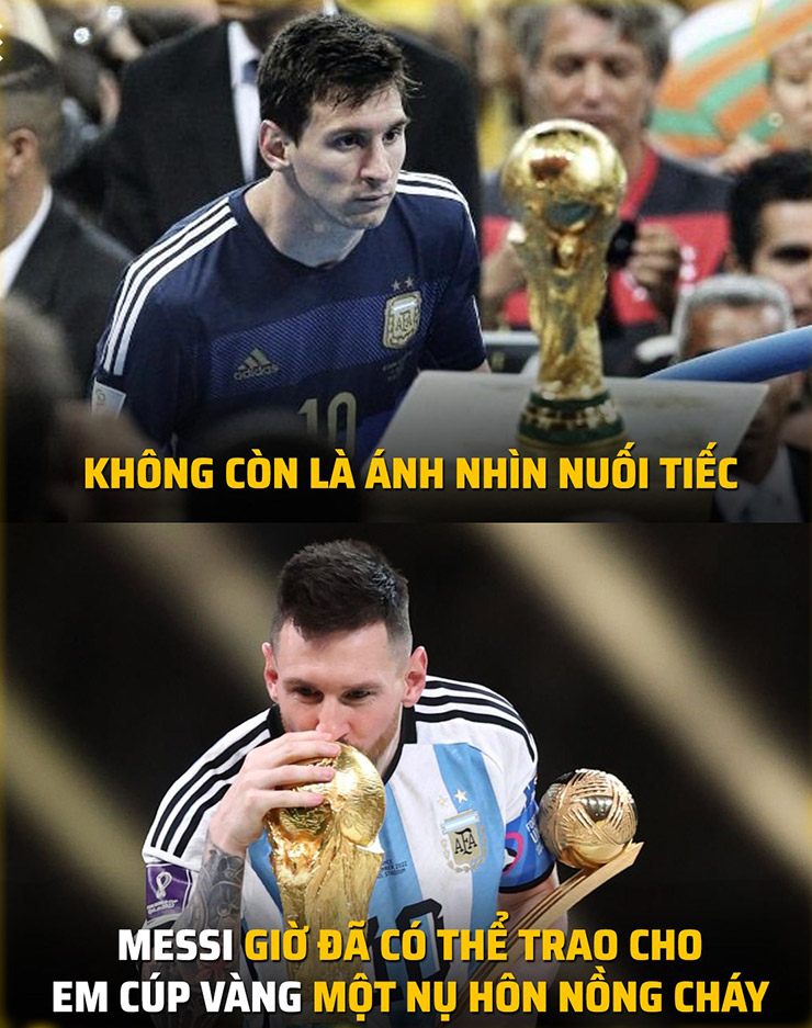 Sau những nuối tiếc, Messi cũng đã hoàn thành được giấc mơ của mình và người dân Argentina.