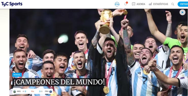 Argentina vô địch World Cup: Báo chí tán tụng Messi trên đỉnh thế giới, nước mắt Mbappe - 1