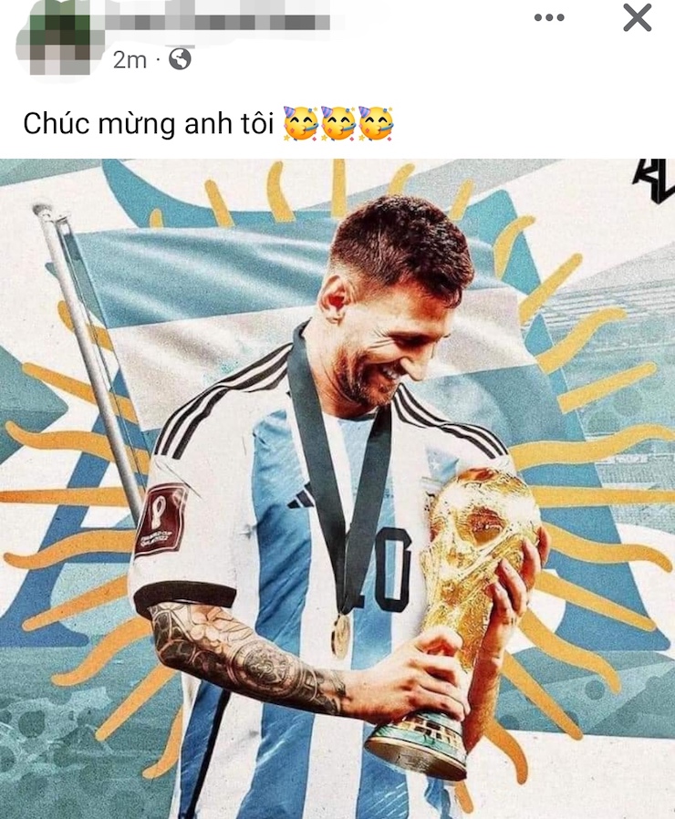 Lionel Messi cùng Argentina vô địch World Cup 2022: Dân mạng ngất ngây - 3