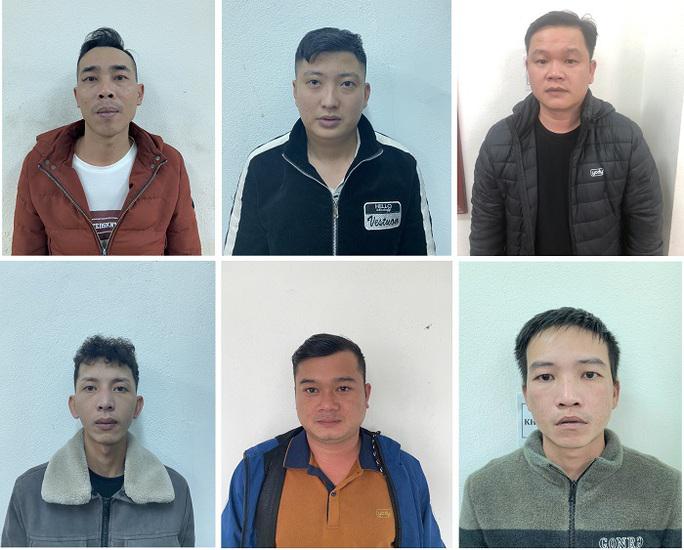 6 đối tượng liên quan bị tạm giữ hình sự Ảnh: Phan Thanh Hồng