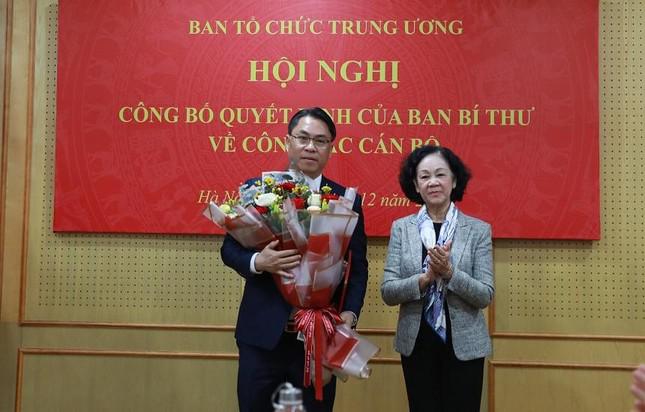 Trao quyết định của Ban Bí thư bổ nhiệm ông Phan Thăng An làm Phó Trưởng Ban Tổ chức Trung ương