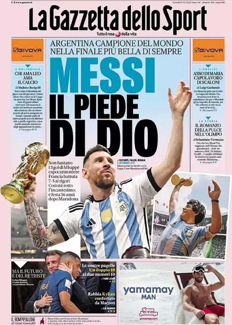 Báo chí thế giới gọi khoảnh khắc đăng quang của Messi là "Bàn chân của Chúa"