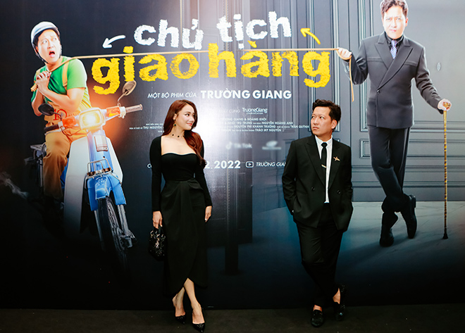 Vợ chồng Trường Giang - Nhã Phương trong buổi ra mắt phim mới