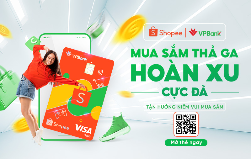 Ra mắt Thẻ ghi nợ Quốc tế VPBank Shopee, hoàn Shopee xu lên tới 4% - 1