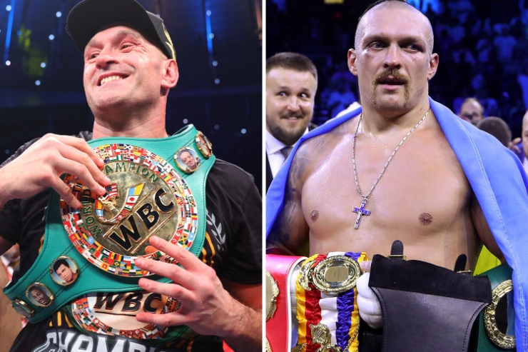 Fury (trái) và Usyk sẽ đấu Boxing chậm nhất là vào cuối tháng 4/2022