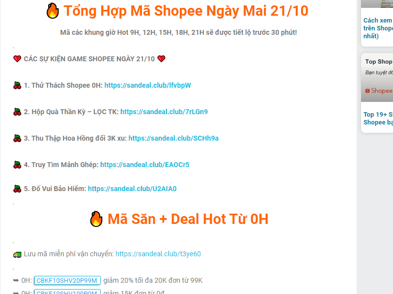 Mã Giảm Giá - Tổng hợp voucher theo giờ, theo ngày dễ dàng tìm kiếm