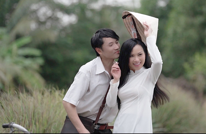 Hà Phương và Thái San trong MV "Vọng cổ buồn"