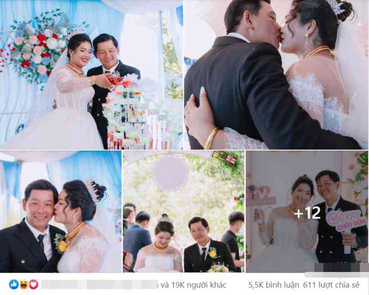 Bài đăng chia sẻ đám cưới đã thu hút 19 nghìn like.