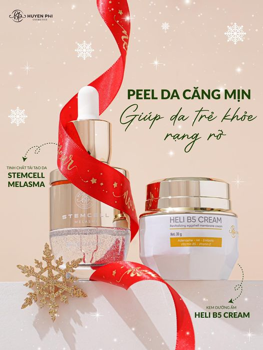 Bộ đôi hot hit Peel da Stemcell Melasma và kem phục hồi Heli B5 Cream Huyền Phi – Dưỡng da trắng hồng, mờ thâm nám - 4