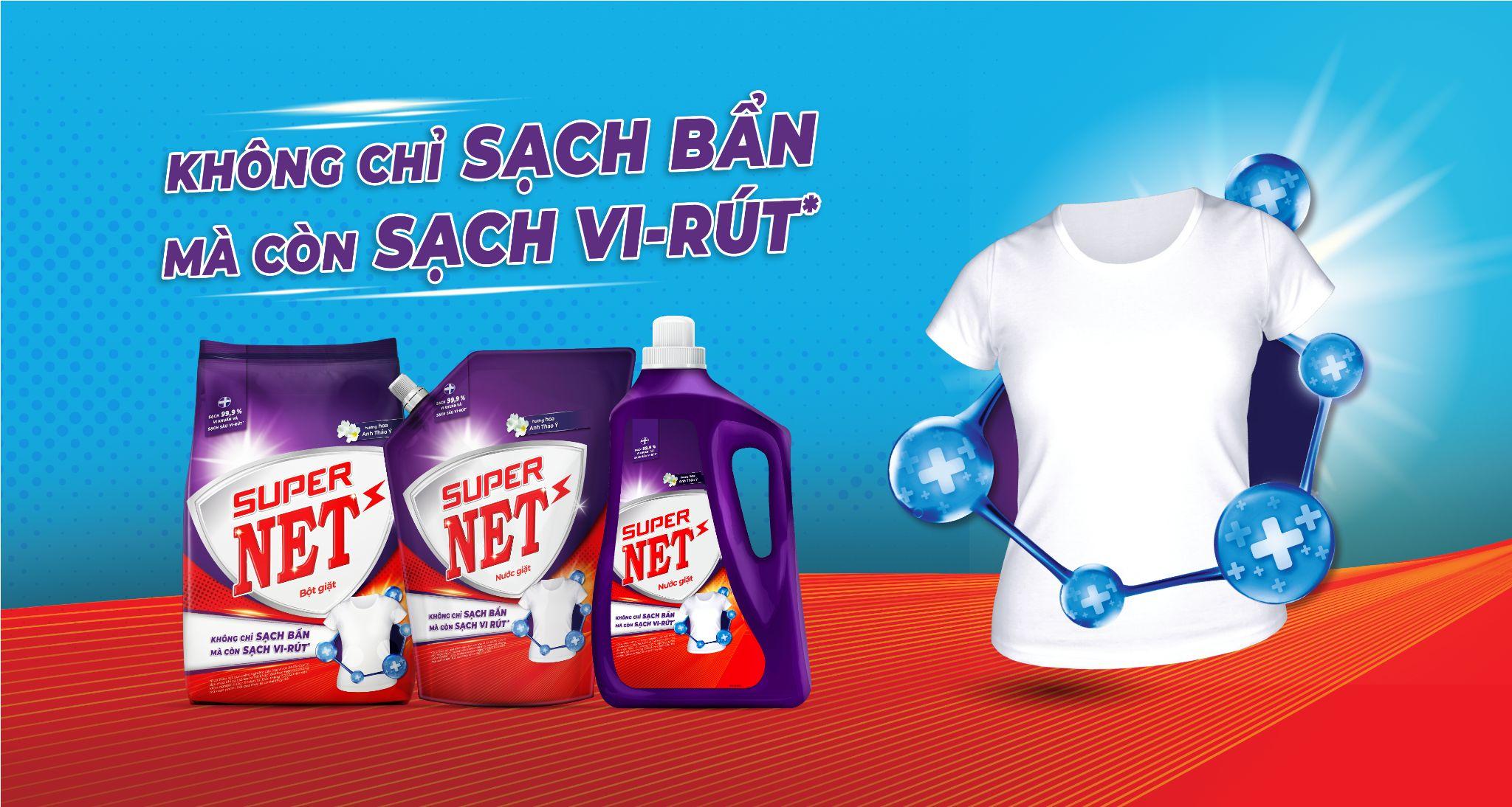 Super Net không chỉ đánh bay những vết bẩn cứng đầu mà còn mạnh mẽ quét sạch cả những “vết bẩn” vô hình