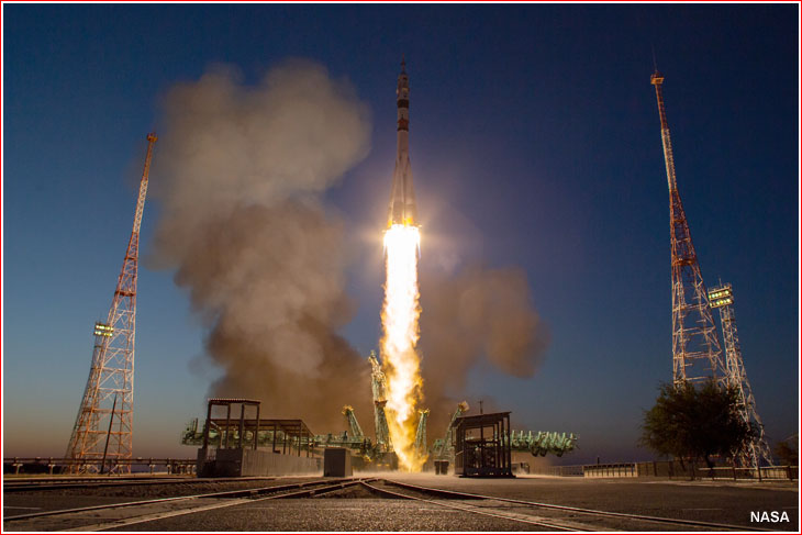 Một vụ phóng tàu Soyuz - Ảnh: NASA