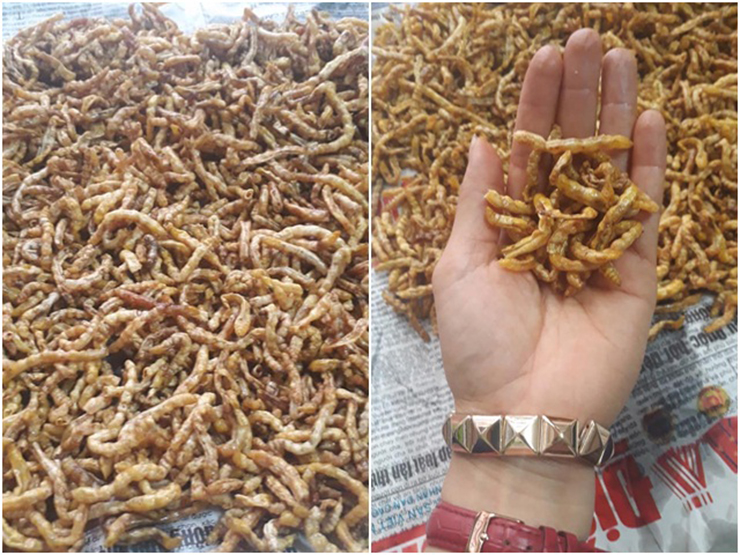 Sâu chít được rao bán có 2 loại, sâu chít tươi có giá khoảng 1 triệu đồng/kg, loại sâu chít đã tách ra và sấy khô có mức giá khoảng 4-6 triệu đồng/kg(tùy kích cỡ).
