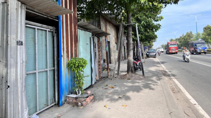 Dãy kiot nơi xảy ra vụ án