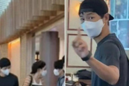 Đời sống Showbiz - Lộ ảnh hiếm của Song Joong Ki và bạn gái người Anh ở sân bay