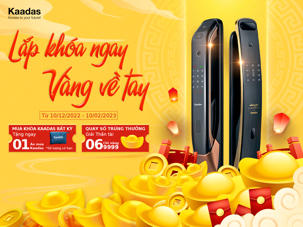 Kaadas “chơi lớn” tung khuyến mại vàng 9999 khi khách hàng mua khoá thông minh - 1