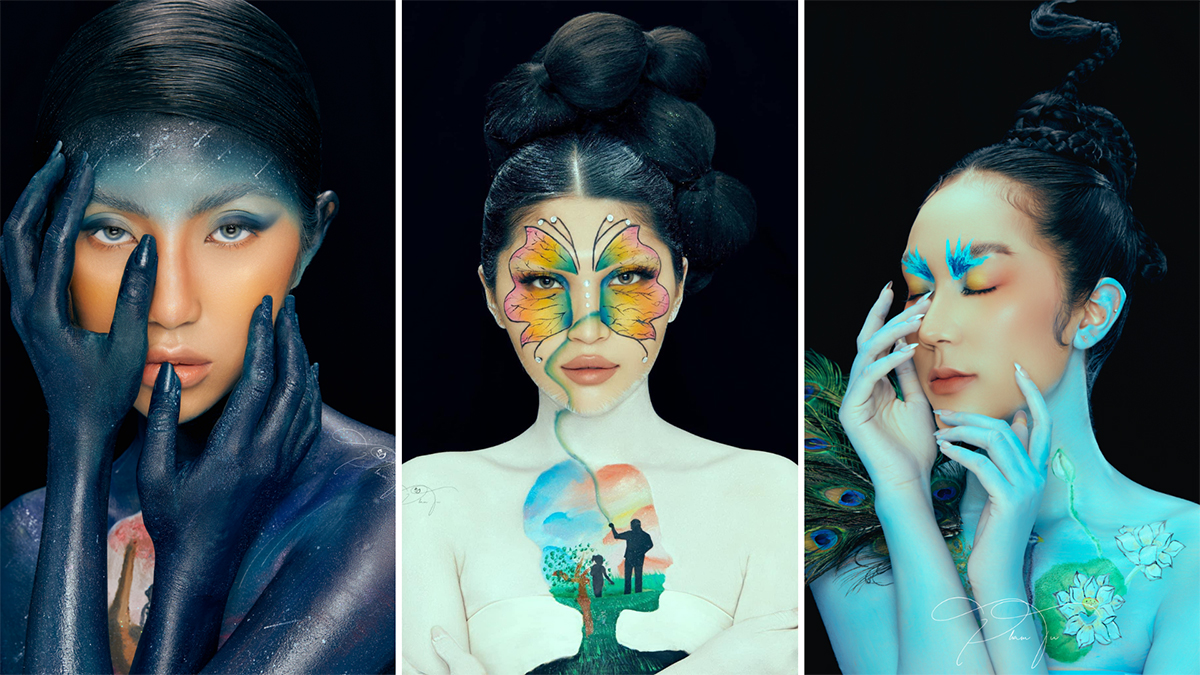 Một vài tác phẩm tiêu biểu tại hạng mục Trang điểm hóa trang.