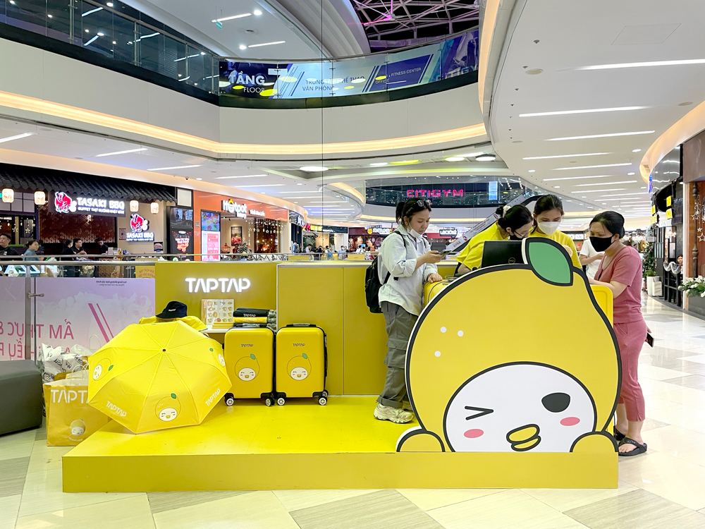 Booth đổi quà của TAPTAP.