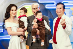 Đời sống Showbiz - Diện mạo ngộ nghĩnh cặp sinh đôi nhà Shark Hưng và vợ Á hậu, 2 con riêng đã lớn hiếm hoi lộ diện