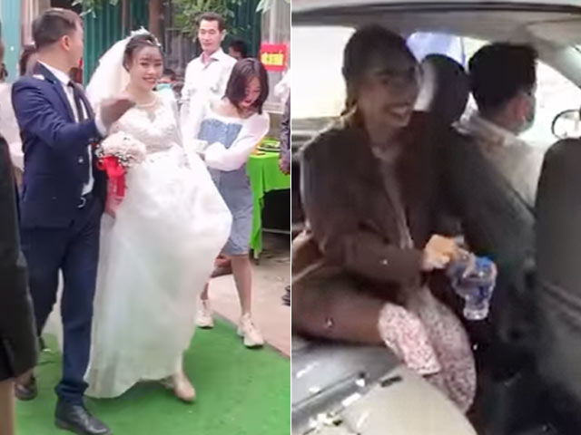 Vừa cử hành hôn lễ xong xuôi, cô dâu Nghệ An vội lên xe hoa đi đẻ