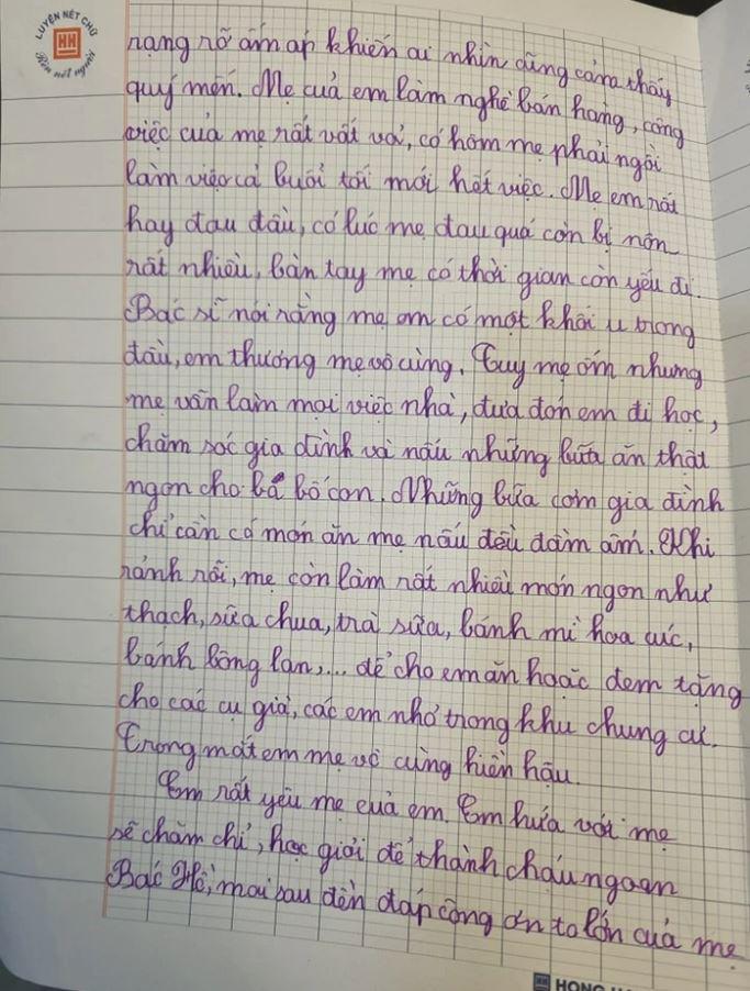 Bài văn cậu bé viết tặng người mẹ bệnh tật khiến cộng đồng mạng cay mắt - 2