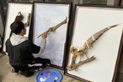 Thị trường - Tiêu dùng - Bất ngờ với loại tranh từ xác động vật, có bức bán cả chục triệu đồng