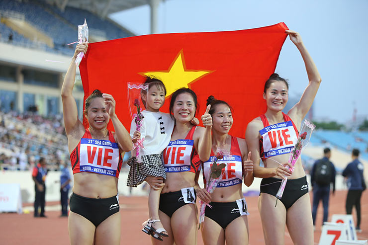ĐT điền kinh nữ của Việt Nam thi đấu thành công ở SEA Games 31
