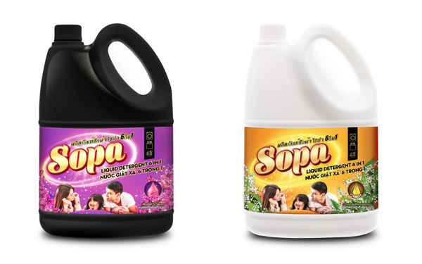 Nước giặt xả Sopa với hai mùi hương hoa Lilac và hoa Linh Lan giúp người tiêu dùng có thêm nhiều sự lựa chọn tùy theo sở thích.