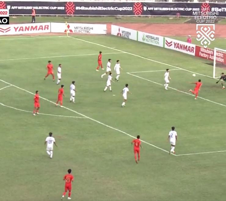 Kyaw Min Oo có pha không chiến sớm gỡ hòa 1-1 cho Myanmar