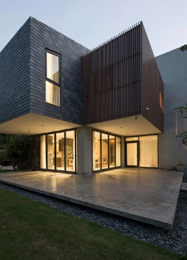 Cả gia đình anh đang ở trong một căn biệt thự có thiết kế rất độc đáo, ấn tượng tại Hà Nội