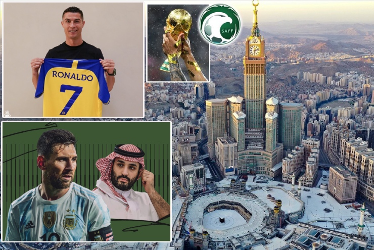 Ronaldo cập bến &#34;đại gia&#34; Ả Rập, bắt tay Messi vì siêu dự án World Cup 2030? - 2