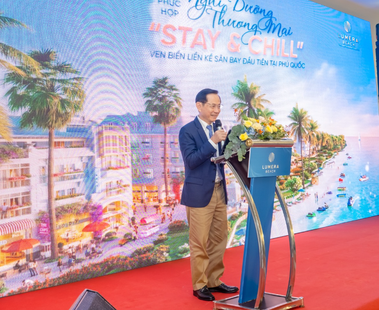 Ông Trần Ngọc Trung – Chủ tịch HĐQT Công ty CP Đầu tư Vinh Phát, phát biểu tại sự kiện.