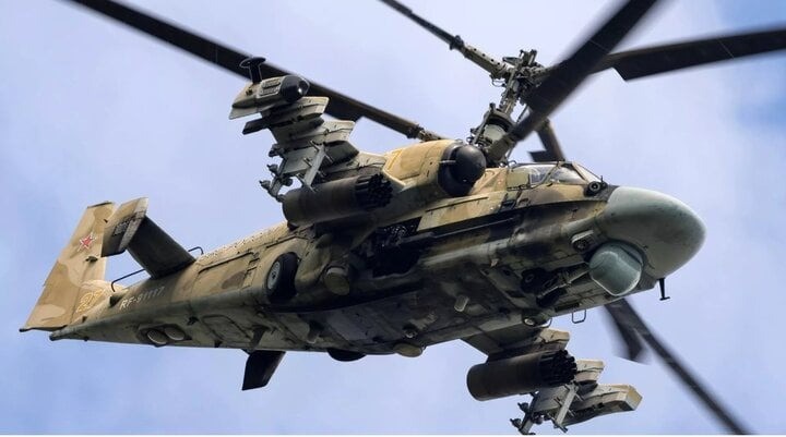 Hình ảnh trực thăng "cá sấu" Ka-52. Ảnh: Sputnik