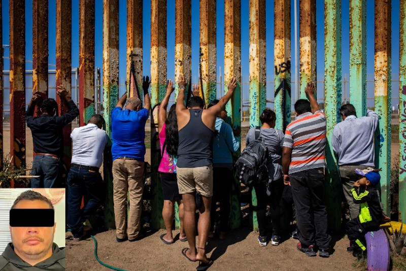 Bắt giữ nhóm Chó sói khi vừa vượt qua hàng rào biên giới Mexico, Mỹ. Ảnh nhỏ: Edgar Perez hay còn gọi là Canis.