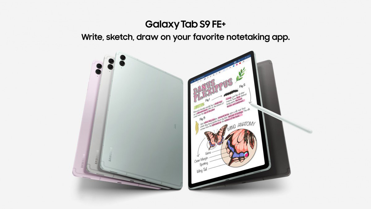 Các màu của&nbsp;Galaxy Tab S9 FE+.