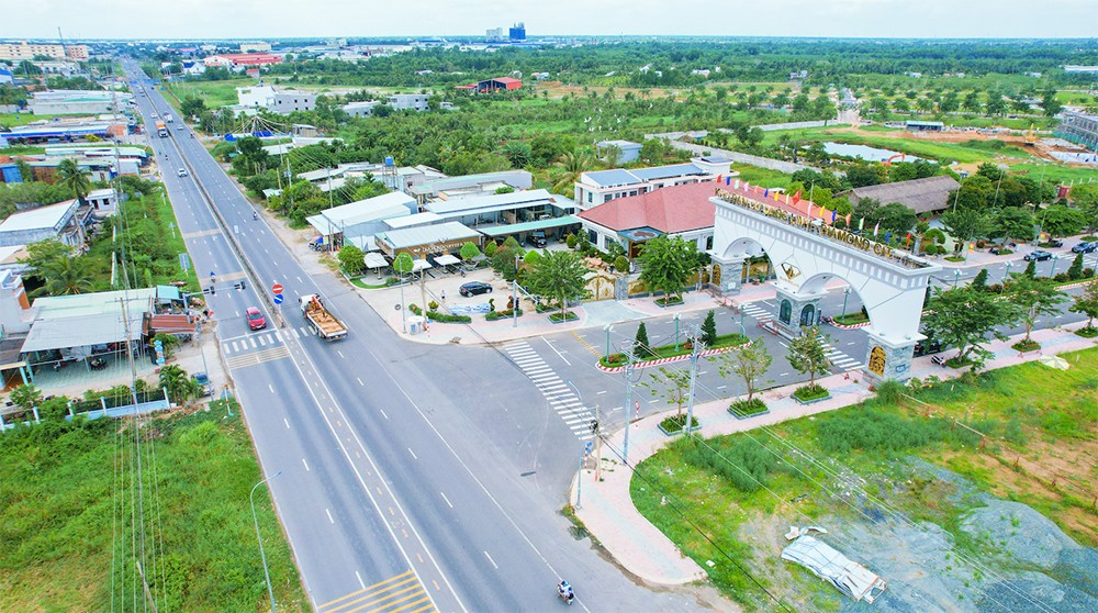 Vị trí mặt tiền DT830/DT824 giúp The Diamond City kết nối đến TP.HCM chỉ trong 15 phút. Ảnh Thắng Lợi Group