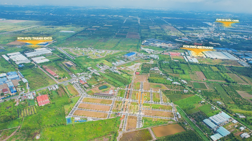 The Diamond City nằm giữa các KCN lớn, điểm đến lý tưởng về nơi ở cho chuyên gia, lao động làm việc trong các KCN quanh vùng.