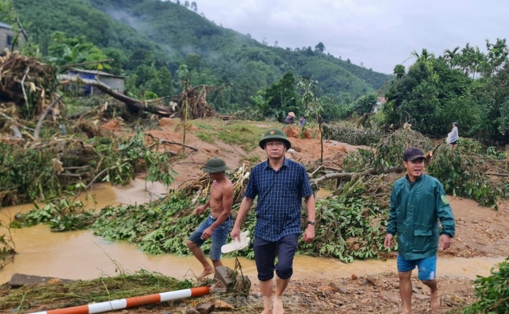 Khu vực xảy ra sạt lở đất