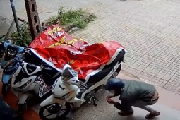 Xe máy - Xe đạp - Clip: Tên trộm xe máy "bất ổn", và cái kết chạy té khói