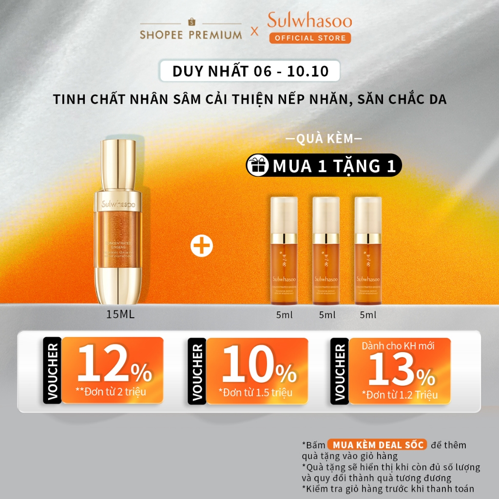 Tinh chất nhân sâm đình đám từ Sulwhasoo đang được bán với giá 1.600.000 đồng, nhanh tay rủ ngay bạn thân để cùng nhau “san sẻ” cực phẩm này nhé.