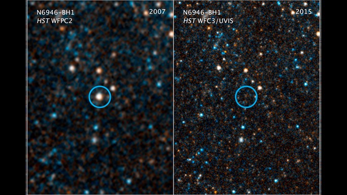 Vùng trời nơi N6945-BH1 tồn tại trở nên trống rỗng từ năm 2009 - Ảnh: ESA