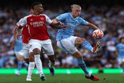 Bóng đá - Video bóng đá Arsenal - Man City: "Thần may mắn" song hành, giật 3 điểm lịch sử (Ngoại hạng Anh)