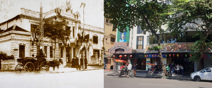 Vào những năm cuối thế kỷ 19, Nhà hát Múa rối Thăng Long là địa chỉ của "Hội âm nhạc Tây". Sau đó, địa điểm này chuyển thành rạp chiếu bóng Hòa Bình.