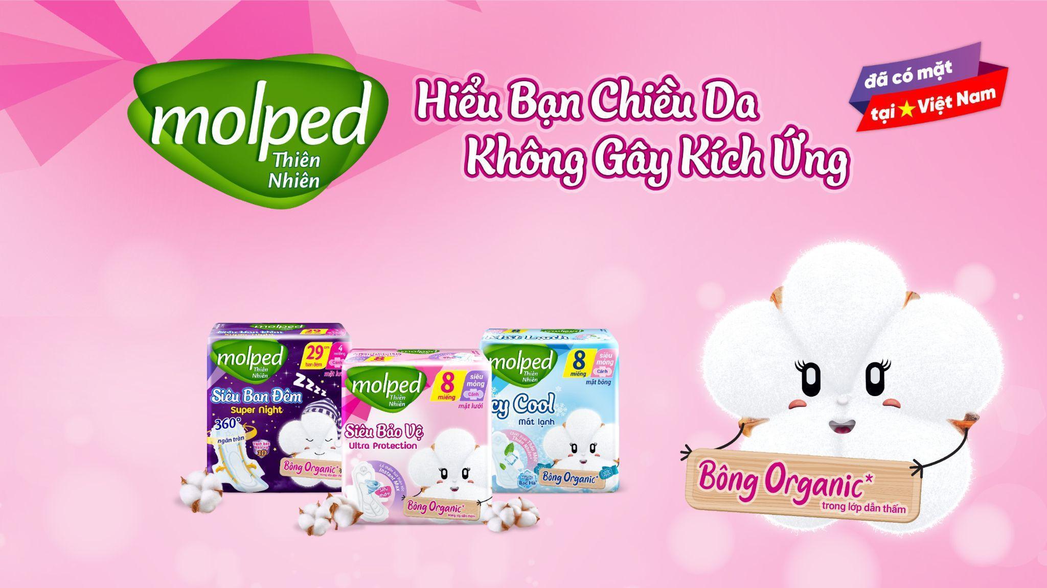 Băng vệ sinh MOLPED - bạn đồng hành của phụ nữ Việt.