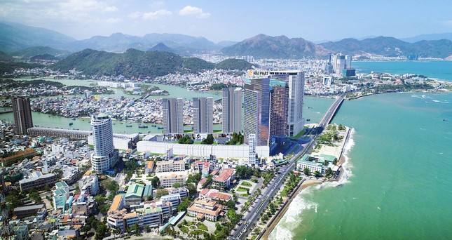 Phối cảnh dự án trên khu đất thương mại TM1 thuộc dự án khu dân cư Cồn Tân Lập của Công ty TNHH HP Hospitality Nha Trang.