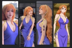 Công nghệ thông tin - Màn cosplay bóng hồng Nami trong One Piece khiến vạn netizen trên Facebook “đứng hình”