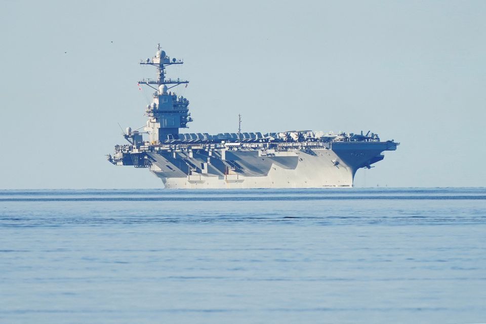 Tàu sân bay USS Gerald R. Ford của Mỹ. Ảnh: Reuters