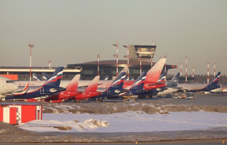 Máy bay chở khách thuộc sở hữu của các hãng hàng không Nga tại sân bay quốc tế Sheremetyevo (Moscow, Nga) hồi tháng 3-2022. Ảnh: Marina Lystseva/REUTERS