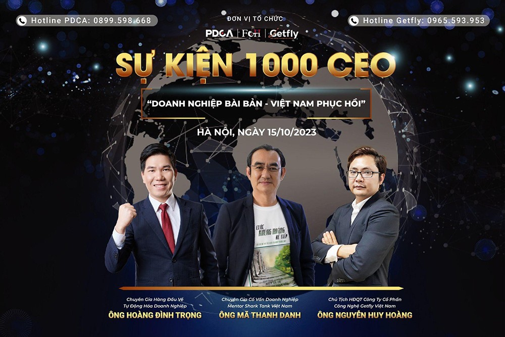 Sự kiện 1000 CEO (lần 5) sẽ diễn ra ngày 15/10/2023 tại Hà Nội.
