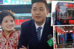 Bạn trẻ - Cuộc sống - Giới trẻ Trung Quốc “thi nhau” tổ chức đám cưới trên xe buýt để tiết kiệm chi phí, bảo vệ môi trường