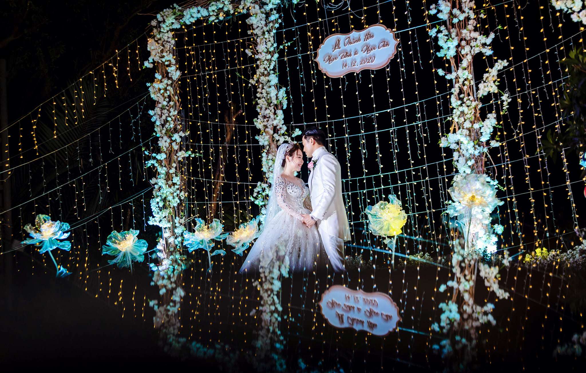Đám cưới của nam diễn viên Quý Bình và nữ doanh nhân Ngọc Tiền vào tháng 12/2020